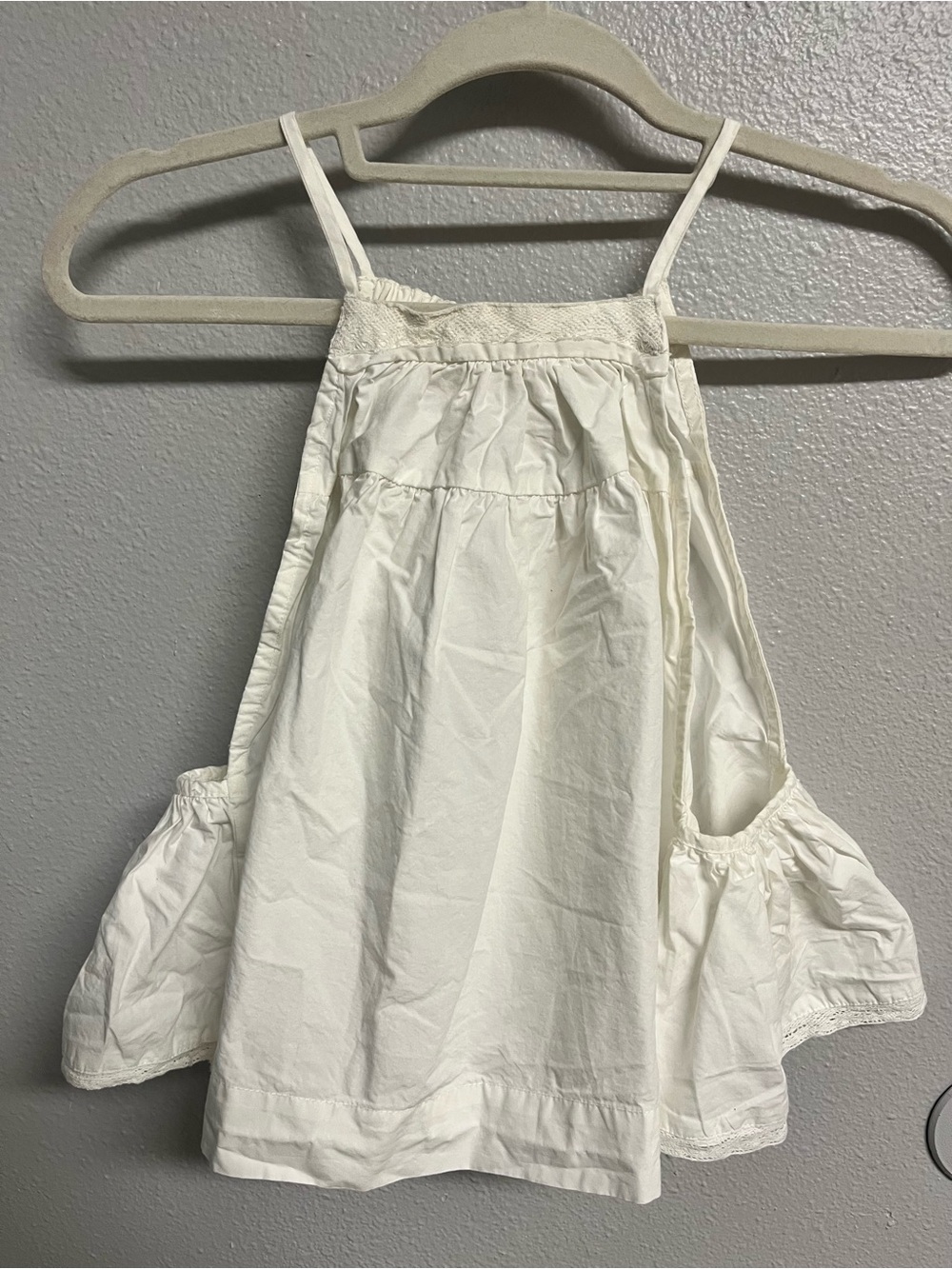 Free People Cream Cropped Tank Top